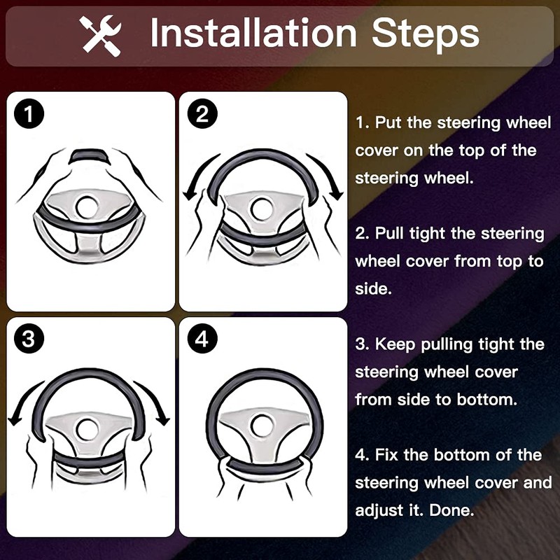 OTOSTAR Soft Velvet Steering Wheel Cover, Universal Luxury Steering Wheel