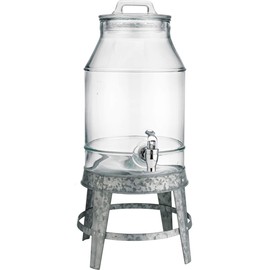 Classic Beverage Drink Dispenser Hammerd Durable Glass on galvanized Stand 3 Gallon with Spigot