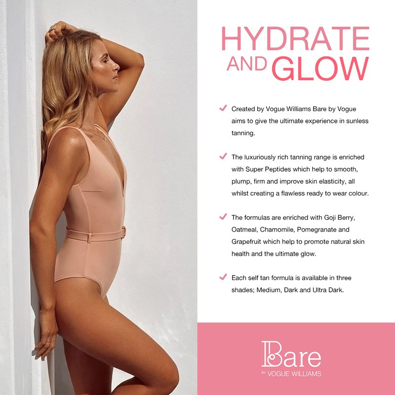 Bare by Vogue Self Tanning Lotion Dark-200 ml- Natural tanning,