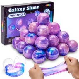 JOYIN 24 Pack Slime Kit(Rosa), Galaxy Slime Ball Slime Set Partygeschenke –Fluffy, Nicht klebrig, schmutzfrei, streßabbauend, Schleim Kits für Mädchen und Jungen – Kindergeburtstag Mitgebsel Set