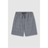 JAJU [JAJU] Men's Cotton Seersucker 5-Length Lounge Pants_Dark Gray