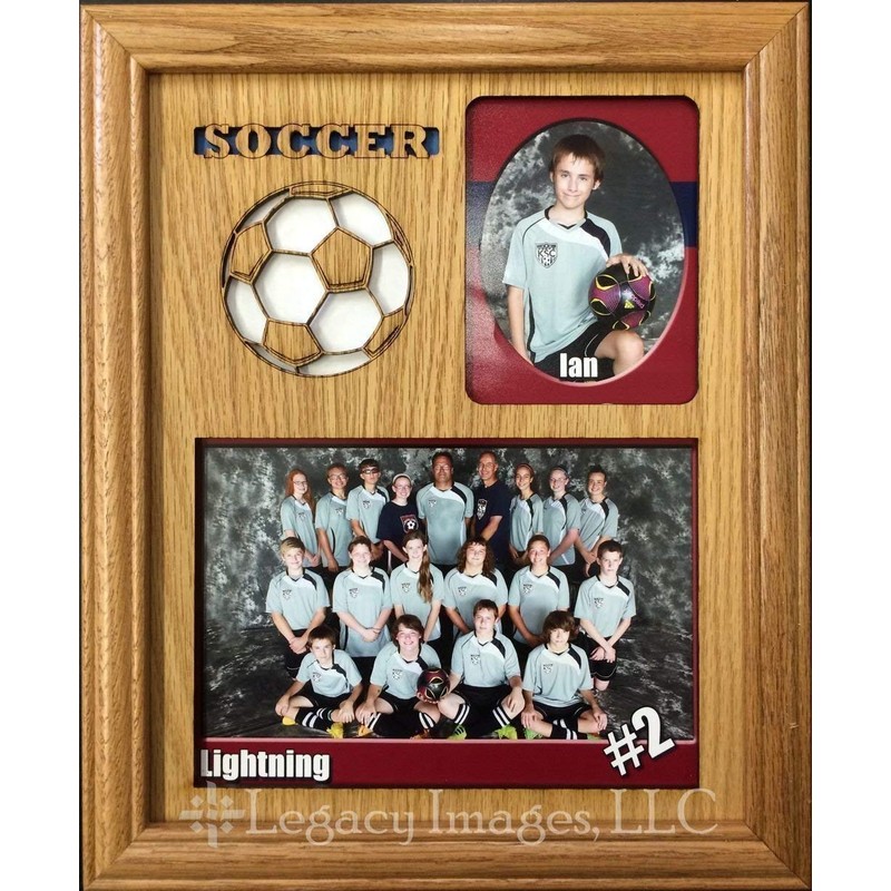 Sports Picture Frame - 8x10 Frame Holds 5x7 & 3x4