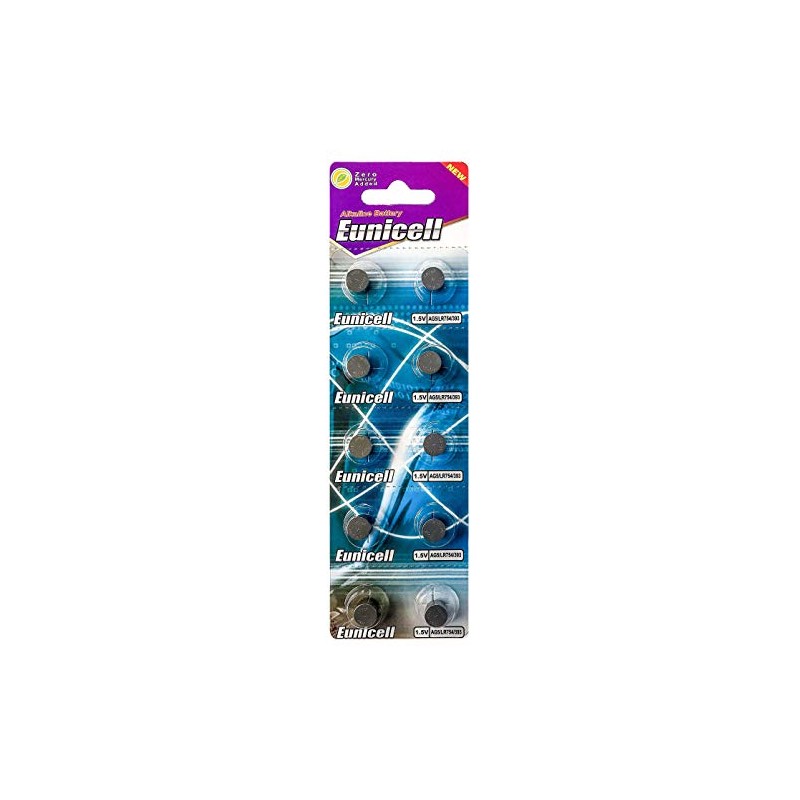 10 Eunicell AG5 / 193 / LR48 Button Cell 1.5V