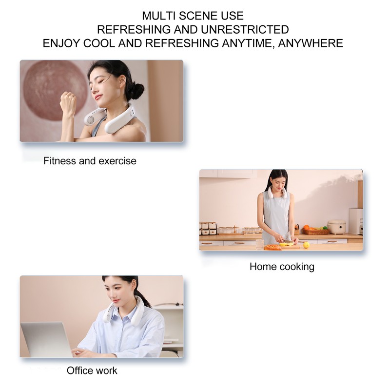 Hanging Neck Fans Portable Semiconductor Dual Cooling 3 Wind Speed