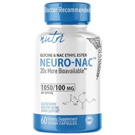 Neuro NAC Supplement N-Acetyl Cysteine Ethyl Ester - More Bioavailable Than NAC 600 mg - Boost Glutathione 10x More Than Liposomal Glutathione - N Acetyl Cysteine Ethyl Ester 60 Capsules