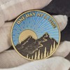 One Day at A Time Sobriety Coin Mountain Sunrise AA
