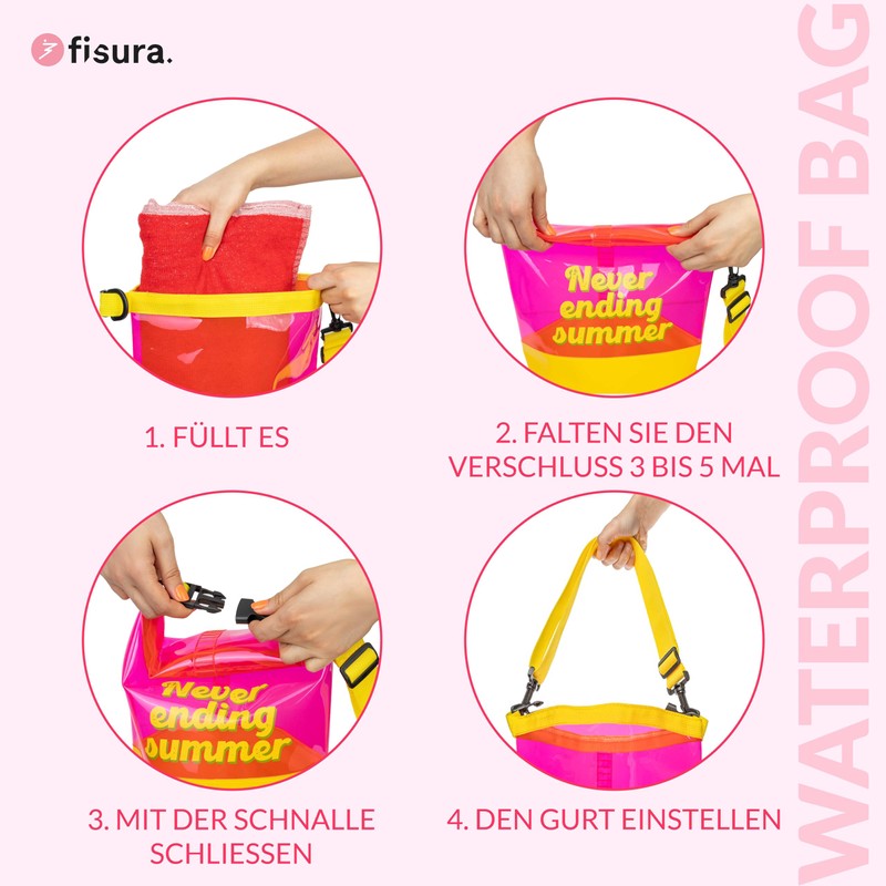 FISURA Waterproof Dry Bag. 5 Litre Waterproof Dry Bag with