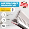 39" White Shower Threshold Water Dam Barrier, 1.5" Tall Water