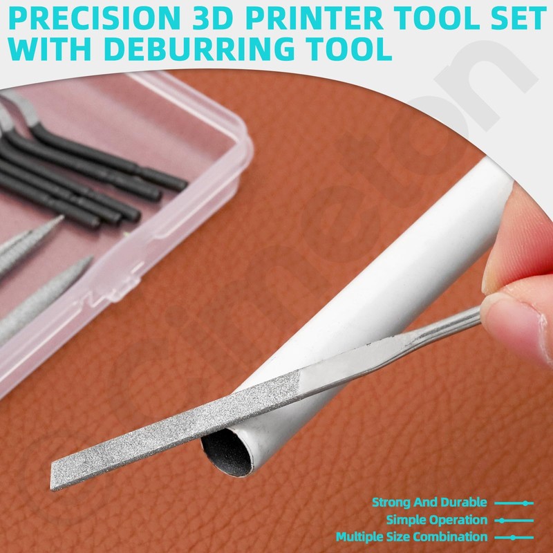 Cimeton 27PCS Precision 3D Printer Tool Included Deburring Tools, Wood