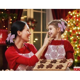 INLOLLY-Pinzas para el pelo de Navidad, bonitas pinzas para el pelo con forma de pastel de árbol de Navidad, pinzas para el pelo con forma de hombre de jengibre, accesorio para mujer