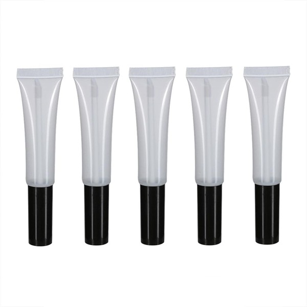 FSSTUD 10pcs 15ml Clear Plastic Lip Gloss Tubes Empty Lip