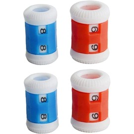 Plastic Knit Row Counter Replacement Tools, Reusable, 4 Pcs, Red and Blue