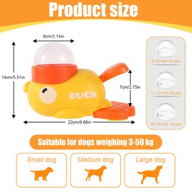 Duck Shape Intelligence Toy - Slow Feeder Dog Cat Dog Toy Intelligence, Interactive IQ Training Toy for Dogs, Reduces Bloating and Anti-Swallowing for Small and Medium