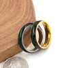 Uloveido 6mm Stainless Steel Green Enamel Filled Classic Plain Wedding