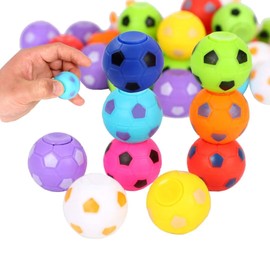 Mini Fidget Spinner Soccer Ball Toy for Kid Boy Girl, Soccer Party Favor, Bulk Kid Prize for School Classroom, Small Return Gifts for Kids Bitdhday Goodie Bags Stuffers Treasure Box Prize (9pcs)