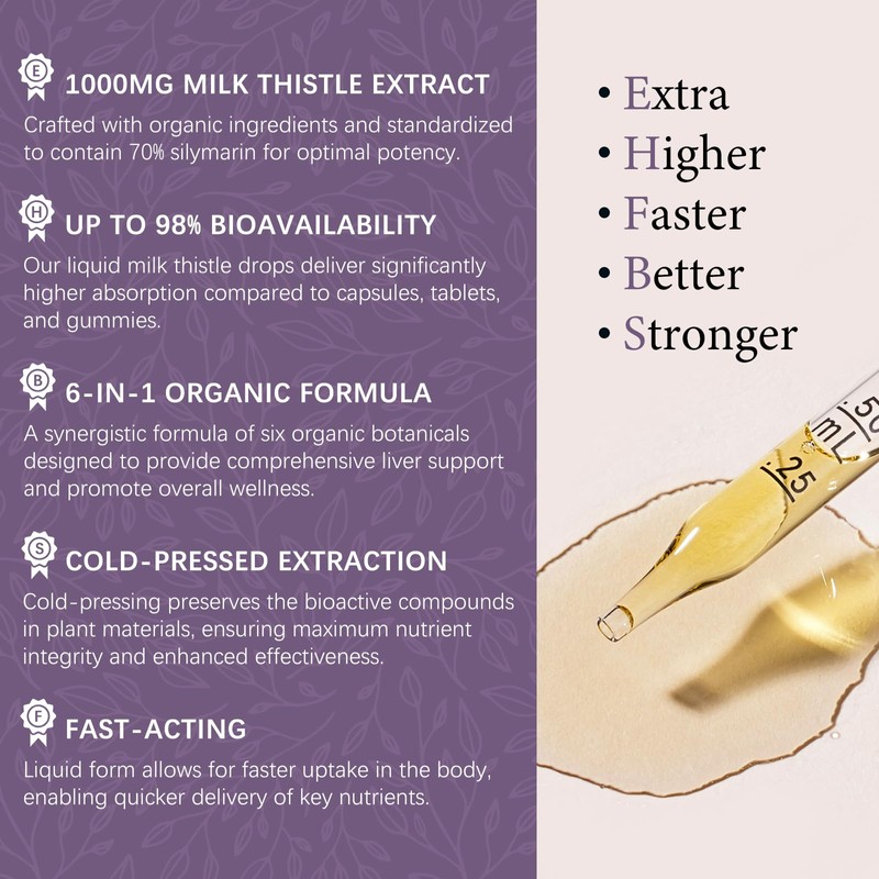 OASIS FORCE Organic Milk Thistle Extract Liquid for Liver Cleanse
