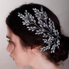 Crystal Hair Vine for Women Girls for Bride BLUE