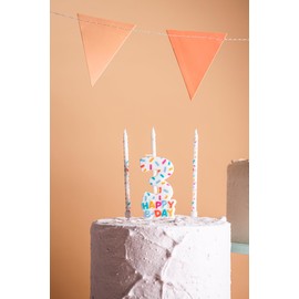 Folat 24116 Candele per torta - Cozy Sprinkles Numero 6-7 cm - Decorazioni Torta adatto Feste di Compleanno, Anniversario, Matrimonio, Baby Shower