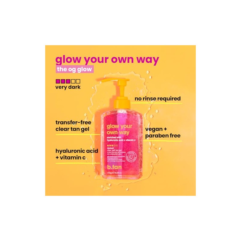 B.Tan Glow Your Own Way Clear Self Tan Gel For
