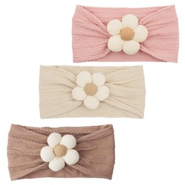 Dresyu Baby Flower Headbands Baby Girls Nylon Headband Soft Stretchy Hairbands Accessories for Newborn Infant Toddler Kids