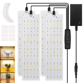 Plant Lamp LED Full Spectrum Plant Light, 4 Panels, 540 LEDs Plant Light Grow Light, Grow Light with Timer 3/9/12H, 3 Colour Modes, 10 Brightness Levels, Grow Lamp Panel for Plant Growth