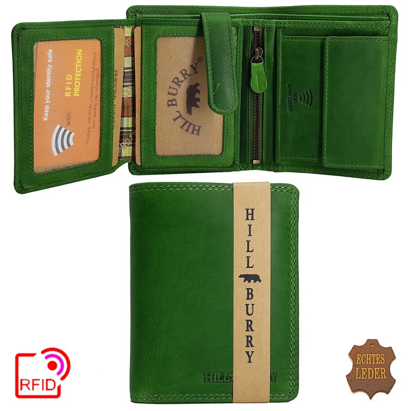 Leather Wallet for Women with RFID Protection Coin Compartment Purse