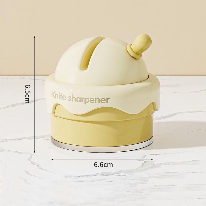 Ice Cream Shaped Suction Cup Knife Sharpener - Professional Grit