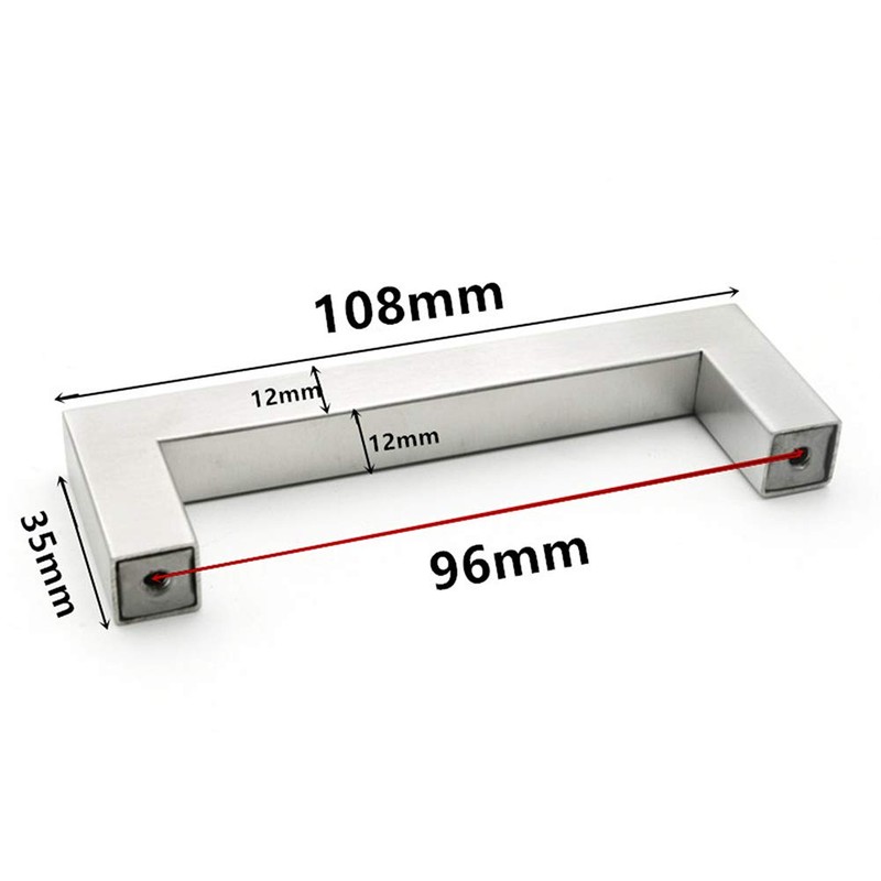 BOZONLI Silver Stainless Steel Cupboard Handle, Kitchen Door Handles Cabinet
