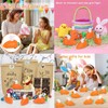 Pack of 10 Wind Up Toys Rabbits with Carrot, Wind-Up