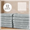 HomeBurg Luxe 12-Piece Washcloth Set - 100% Cotton, Soft &