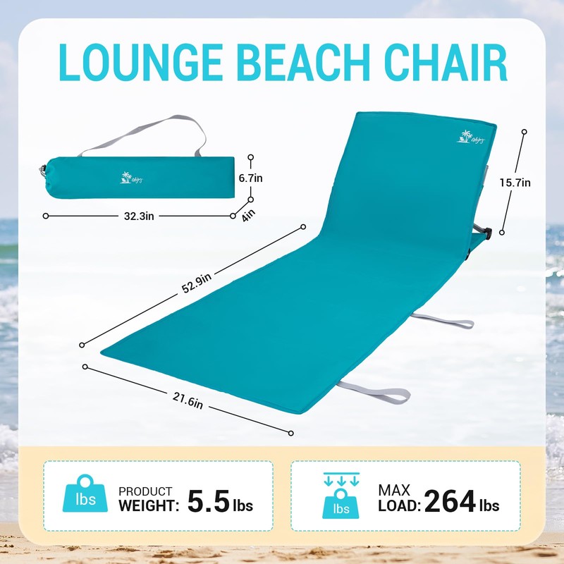 #WEJOY Beach Mat Lounge Chair for Adults Portable Lightweight Lounge