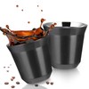 2 piezas Tazas de Espresso de Acero Inoxidable, Taza de