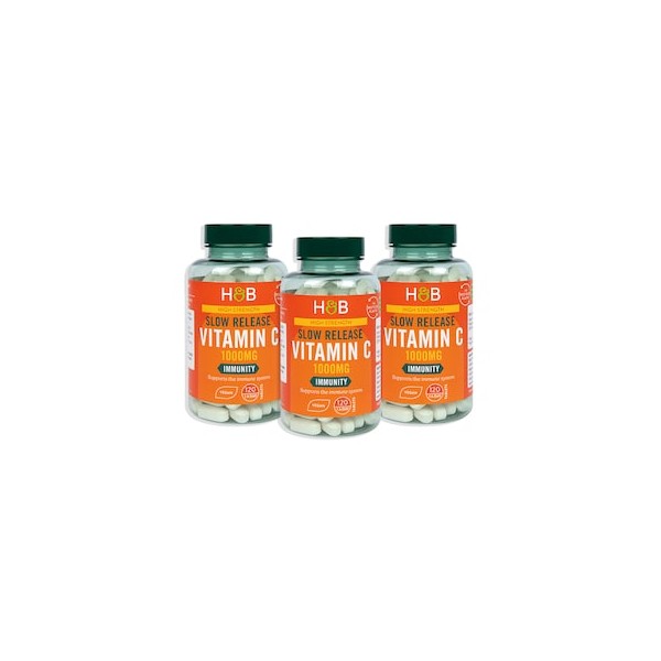 Holland & Barrett A Year's Supply Vitamin C High Strength Slow Release 1000mg 360 Tablets Immunity Bundle