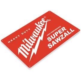 TIN SIGN Milwaukee Sawzall Saws Rustic Retro Garage Sign Auto Shop Saw Sign C817