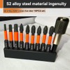 Magnetic Screwdriver Drill Bit Set 10PCS, Impact Torx Phillips PoziDriv