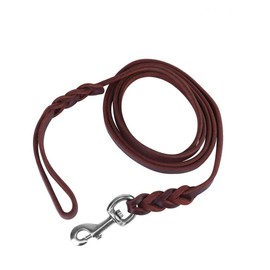 Fdit Correa de Cuero Marrón para Perros 7/6/5 Pie 3 Tipos Correa de Cuero para Caminar Entrenamiento en Marcha(1.2m)