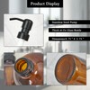Diahom Soap Dispenser Amber Glass Hand Dish Soap Dispensers Set
