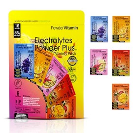Powdervitamin Electrolitos Polvo Plus Keto Paquete Variedad Azúcar Sal Rosa Himalaya 1000mg Potasio 120mg Calcio Magnesio Ogm Cero Calorías Paquetes