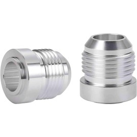 10AN Male Weld on Bung Fitting ，Fuel Oil Weld In Fitting,thread aluminum weld fitting For Fuel Oil Hose Tank Aluminum, Pack of 2