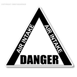 OwnTheAvenue Car airplane aircraft airport plane air intake danger blk warning sticker decal