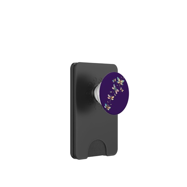 Unique Dragonfly Summer Graphic For Women Purple Dragonfly PopSockets PopWallet