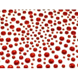CraftbuddyUS 325 Red Self Adhesive Diamante Stick on Rhinestone Gems