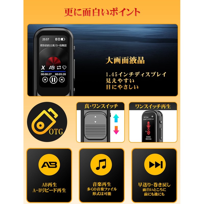 MOARS Voice Recorder, 64 GB Micro SD Card, IC Recorder,