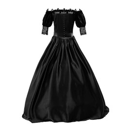 Off The shoulder Victorian Style Southern Belle Ball Gown Puff Long Sleeve Princess Lolita Tea Dress Rococo Dress