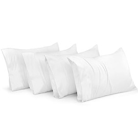 Utopia Bedding Cushion Cover 40 x 40 cm (Pack of 4) – Cushion Covers Made of 100% Polyester – White – For Cushions 40 x 40 cm – Cushion Cover – Pillowcase – Shrink and Fade Resistant
