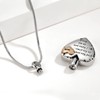 RIMZVIUX Heart Urn Necklace for Ashes Stainless Steel Cremation Jewelry
