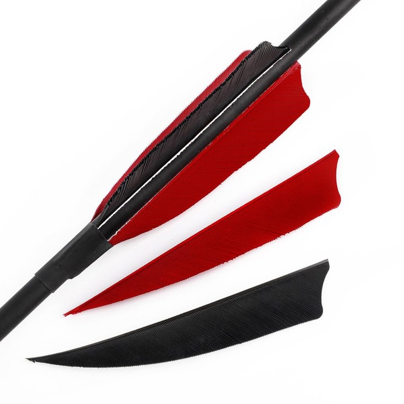 Sarini 3 Inch Simulated Shield Shape Arrow-Feather,Hunting Fletches Arrow Wing