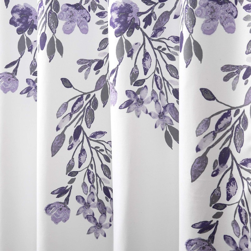 Lush Decor, Purple & Gray Tanisha Shower Curtain, 72" x