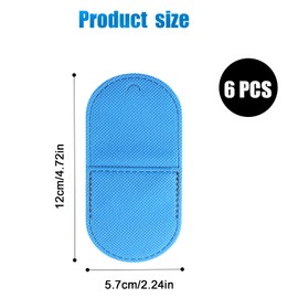 Pack of 6 Eye Patches for Glasses, Large Size Eye Patches for Adults Reusable Fleece Eye Patch Children Glasses for Adults and Children Lazy Eye Amblyopia Strabism (Blue)