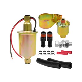 AUGREX Universal 6 Volt Electric Fuel Pump with Installation Kit, Inline Type 5-8 PSI 5/16 Inlet & Outlet Fit for Carbureted Models E8011 SP1124